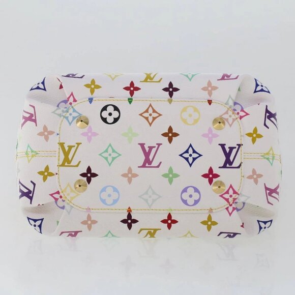 LOUIS VUITTON Monogram Multicolor Annie MM Tote Bag White M40307 LV Auth hk795SM - Picture 7 of 16